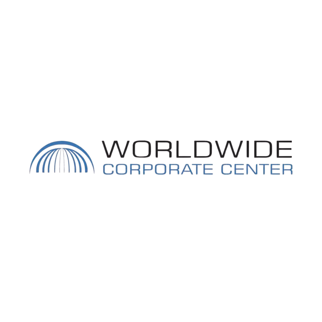 Official logo for the Worldwide Corporate Center, a key business district and location of a busy Buffalo Avenue branch serving corporate clients.
